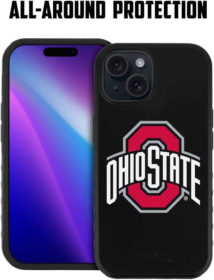 Guard Dog Case Compatible with iPhone 15 - Military Grade - Rugged Two Piece Protection - Collegiate Licensed - Ohio State Buckeyes - Logo - Image 1
